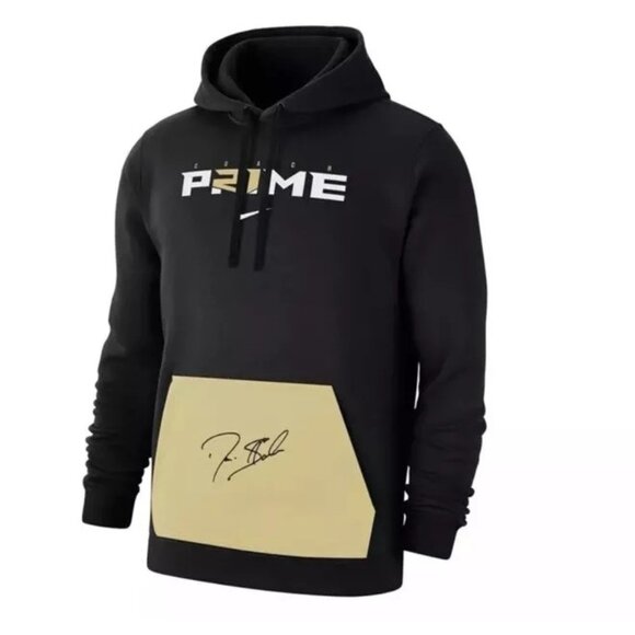 NWT Nike Prime 2.0 Club Fleece Logo Hoodie Sz S Black Pullover Dean Sanders - Picture 1 of 8